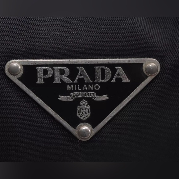 β οΈβ₯οΈ Authentic PRADA Vintage Nylon Tessuto Leather Hand Boston Bag β₯οΈβ οΈ - Picture 3 of 16